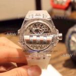 Perfect Replica Baselworld 2018 Hublot Big Bang MP-11 White Structured Lined Rubber Watch 